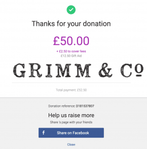 grimm and co donation