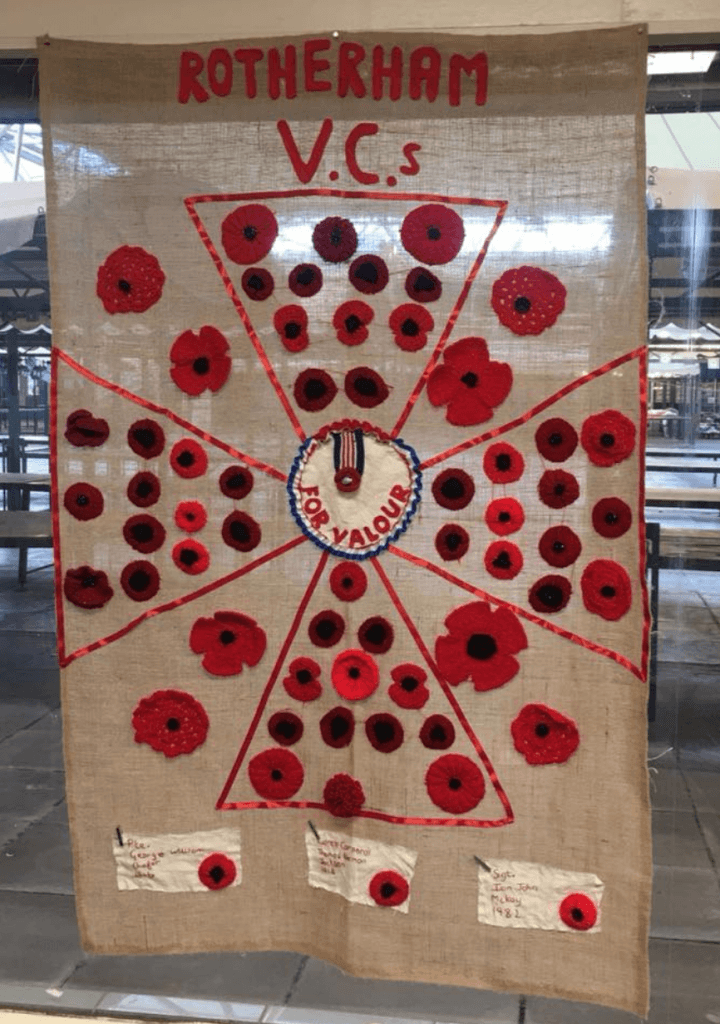 Rotherham market poppy support