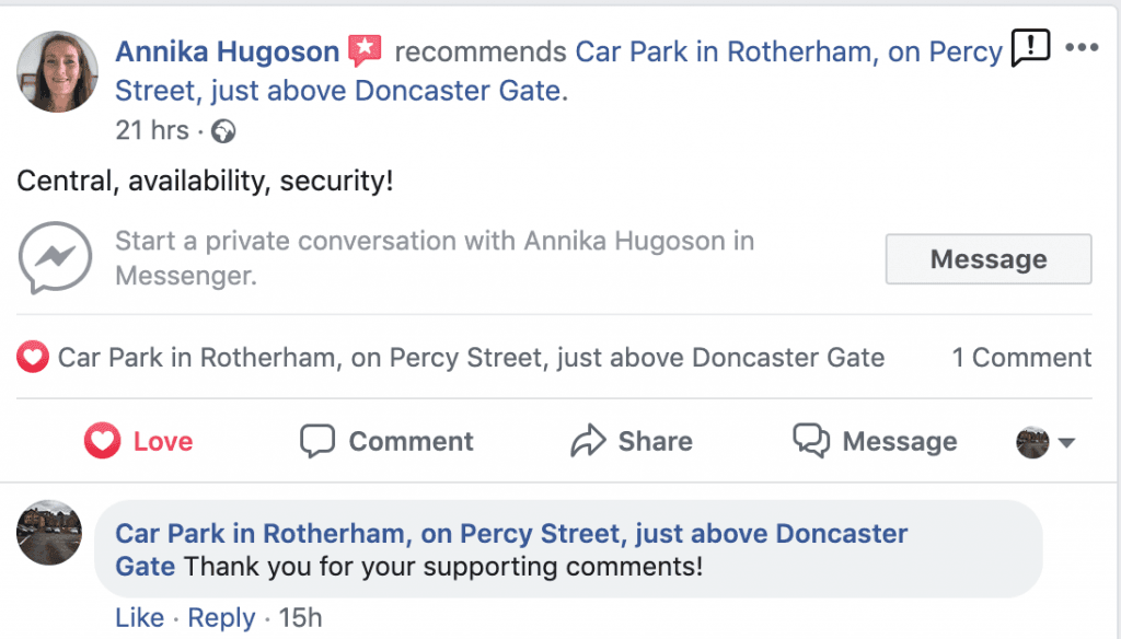 Have you ever experienced the joy of stress-free parking? It's not just a pipe dream - it's a reality at our Rotherham car park! Our customers can't stop raving about our affordable prices, easy-to-use facilities, and top-notch customer service. And with dozens of positive reviews on our Facebook page, it's clear that we're doing something right. Whether you're a daily commuter, a weekend shopper, or just looking for a safe place to park while you explore Rotherham, our car park has everything you need. So why wait? Check out our Facebook page today and see why our customers keep coming back for more.