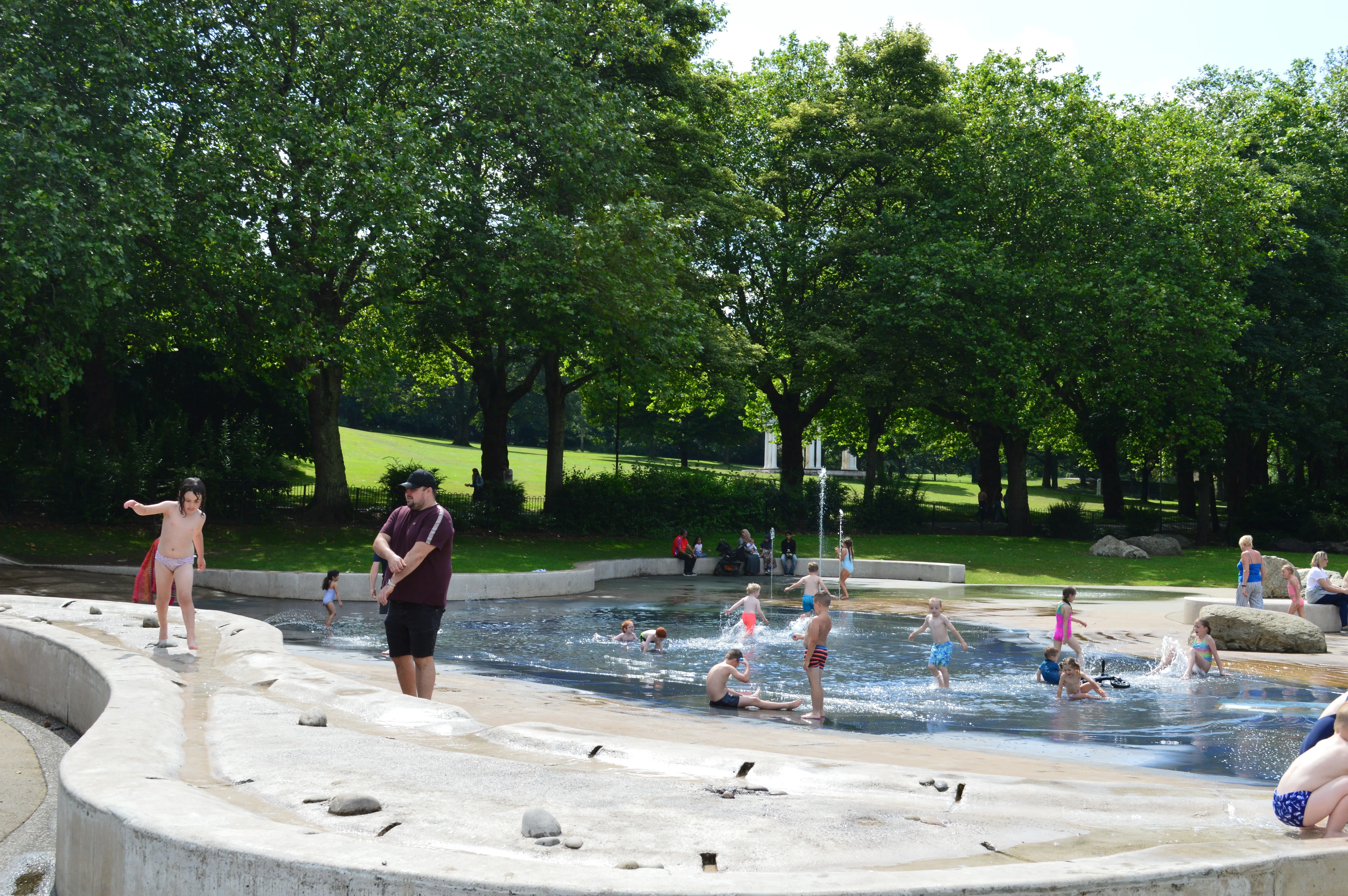 Children having a blast in the water at Clifton Park Water Park