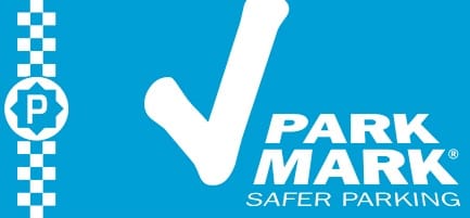Official Park Mark logo indicating a safer parking environment, assessed and accredited by the police.