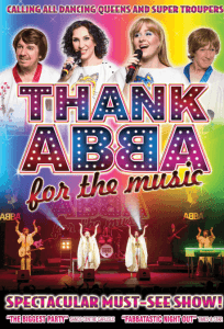 A promotional image of Abba show at the Civic Theatre