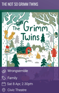 The Grimms Twins performance at Rotherham Civic Theatre